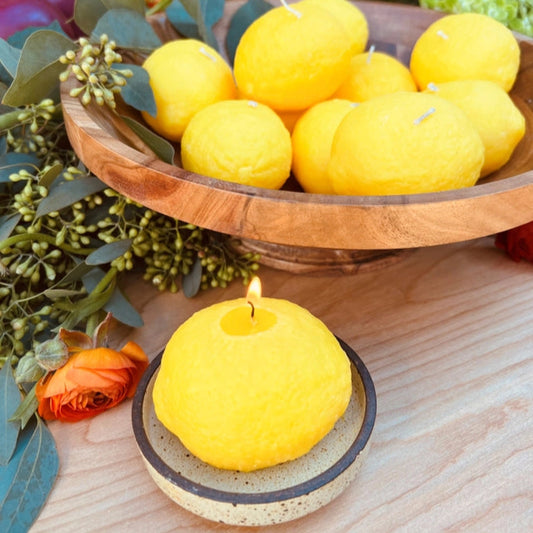 Lemon Shaped Candle from Ojai