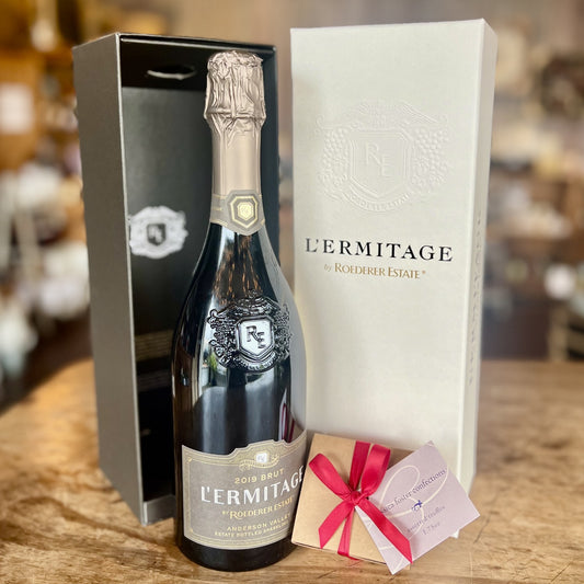 Roederer Estate's L'Ermitage & Four Piece Chocolate Truffles Gift Set