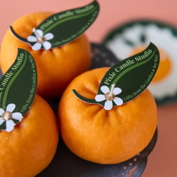 Orange Pixie Shaped Candle from Ojai