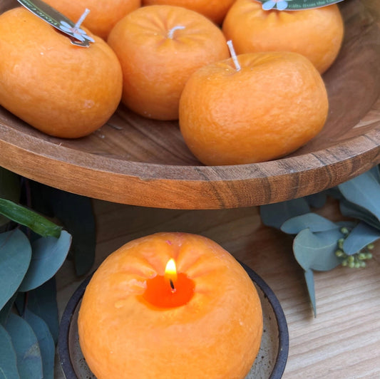 Orange Pixie Shaped Candle from Ojai
