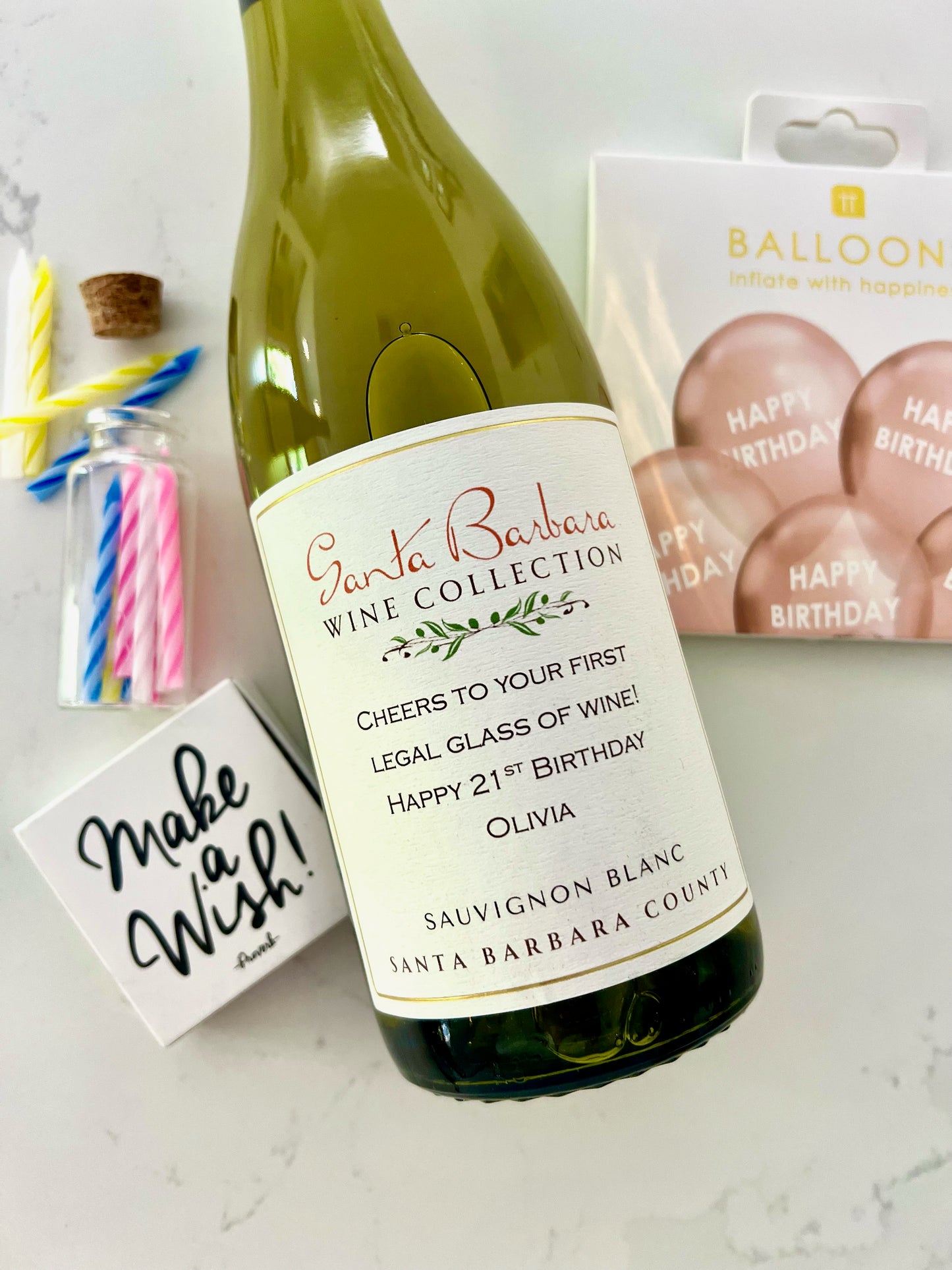 Personalized Wine Label Two Bottle Set