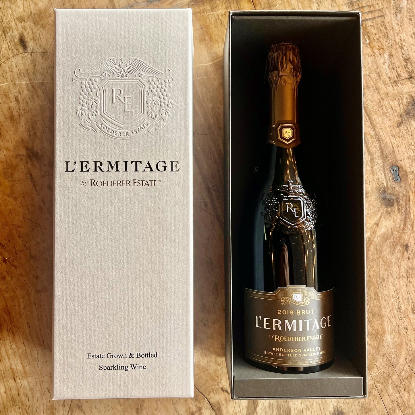 Roederer Estate's L'Ermitage & Four Piece Chocolate Truffles Gift Set