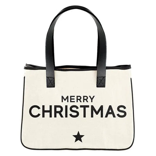Merry Christmas Canvas Tote