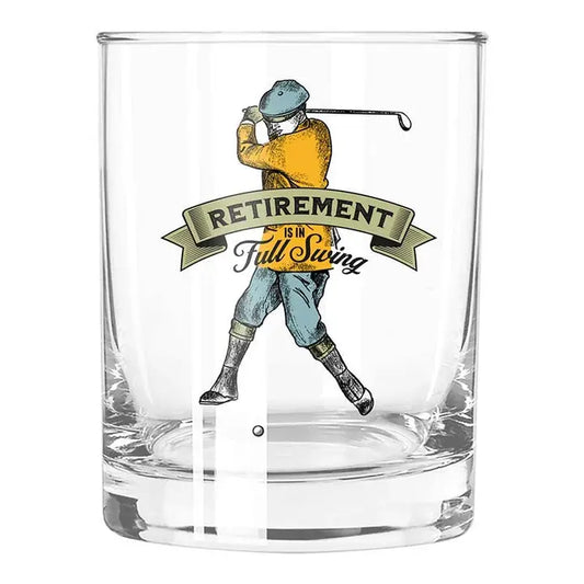 Retirement- Full Swing Glass Tumbler